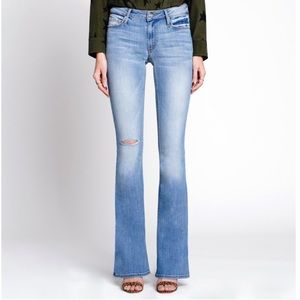 Black Orchid Mia Mid Rise Skinny Flare Denim